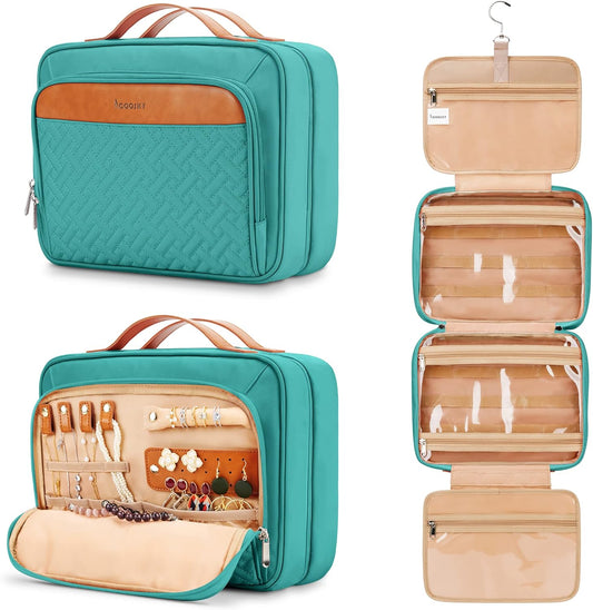 Travel Hanging Toiletry Bag for Women, Cruise Ship Essentials, with Jewelry...