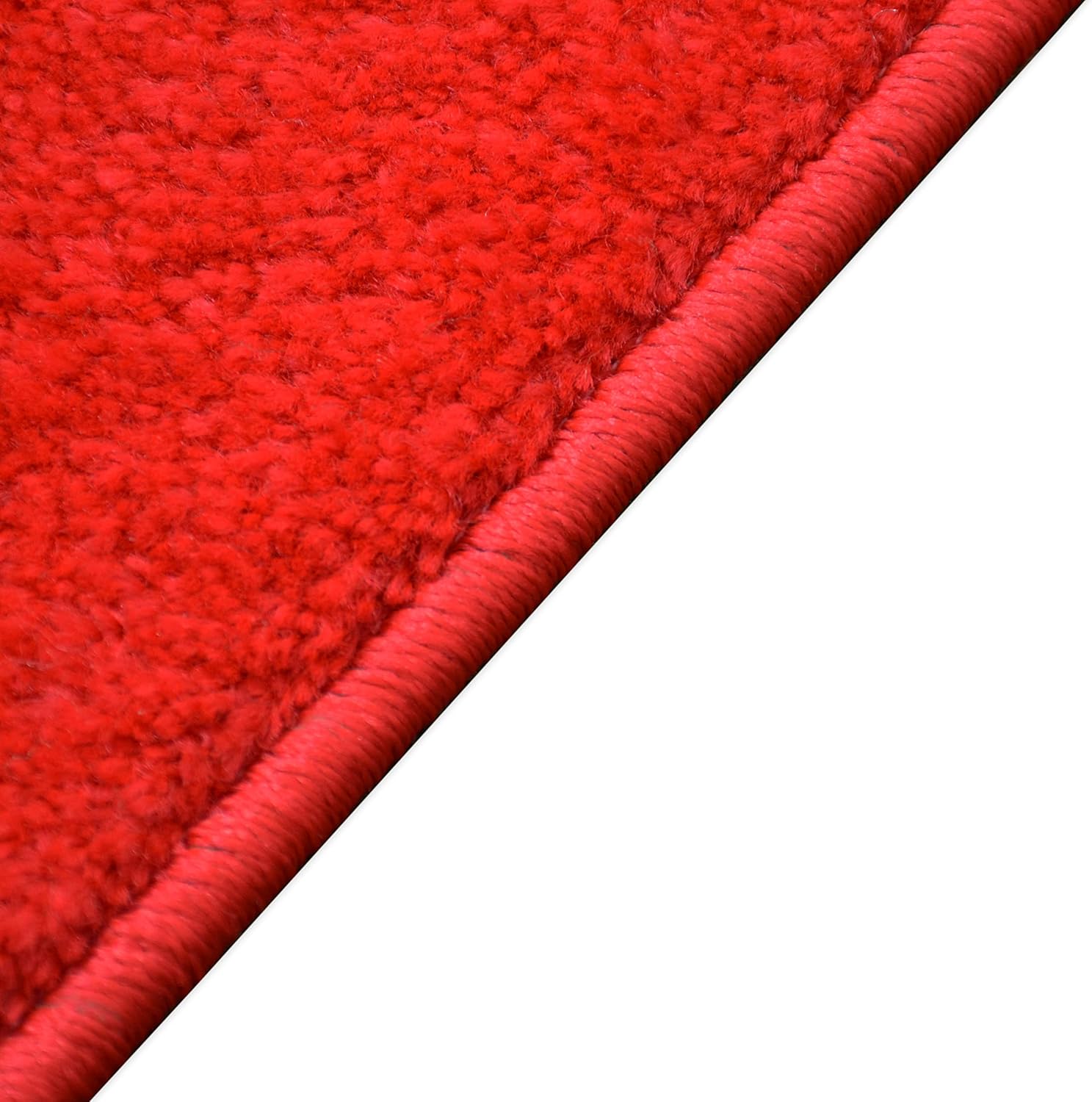 Alfombra de pasillo de color rojo sólido estilo europeo (2.2 pies de ancho x 8...