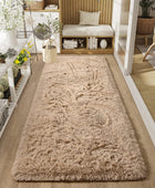 DweIke Alfombra de noche suave para dormitorio, alfombras esponjosas de felpa...