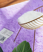 Softlife Juego de 2 alfombras moradas, rectangulares de 4 x 5.3 pies y ovaladas...