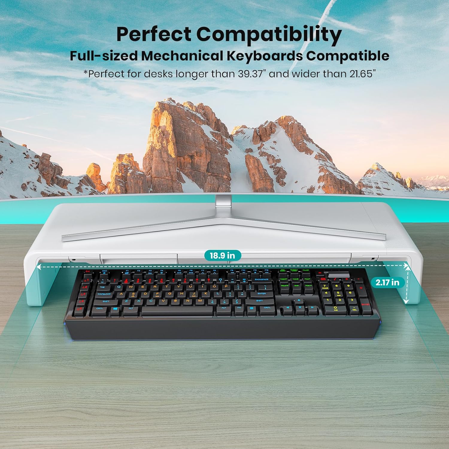 Klearlook Soporte elevador para monitor de computadora plegable con claridad...