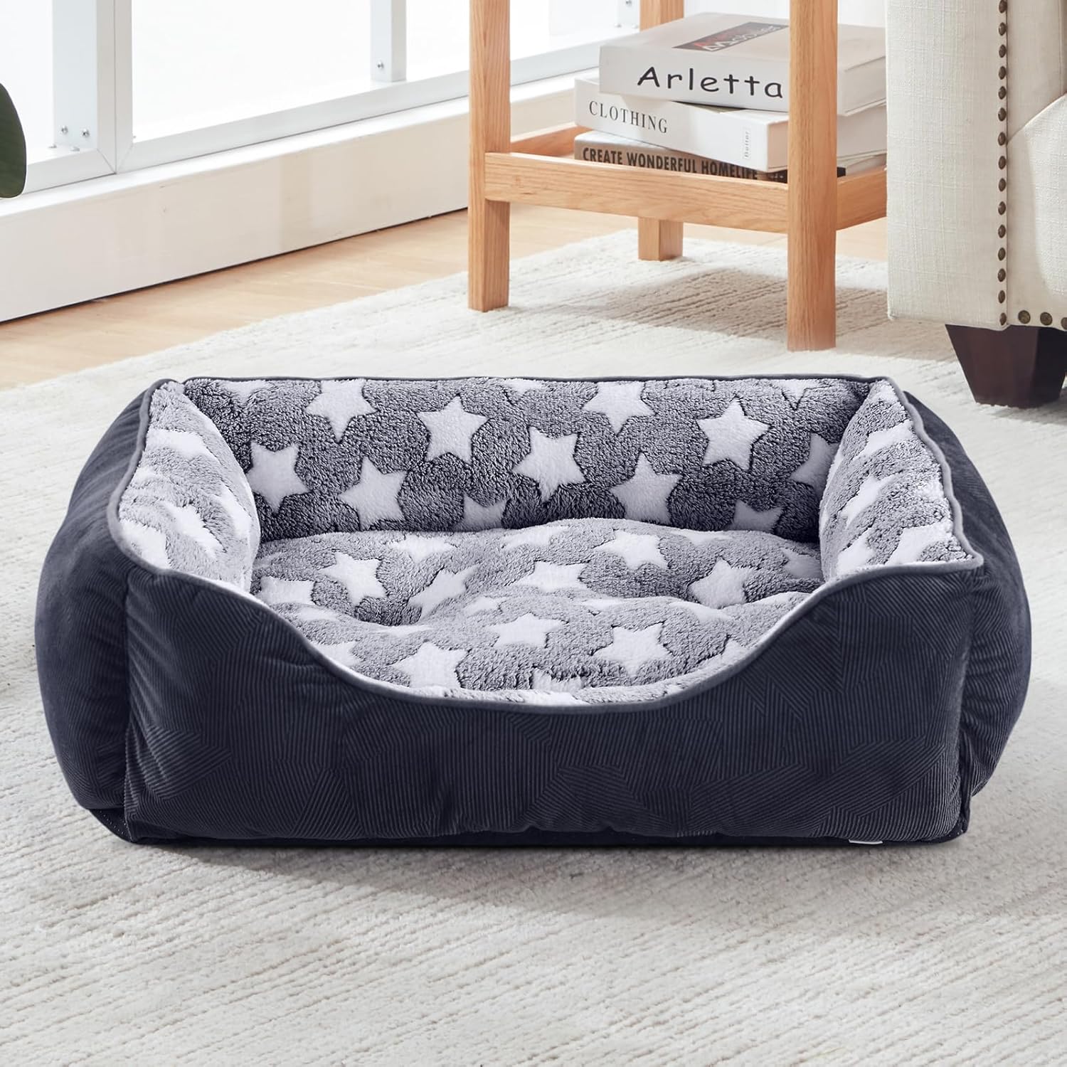 GASUR Cama rectangular para perros grandes, acogedora cama lavable, sofá...