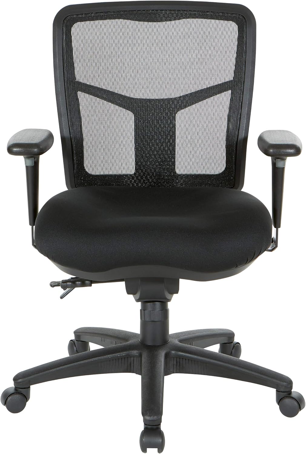 Asiento de respaldo alto Office Star ProGrid con brazos ajustables y deslizador...
