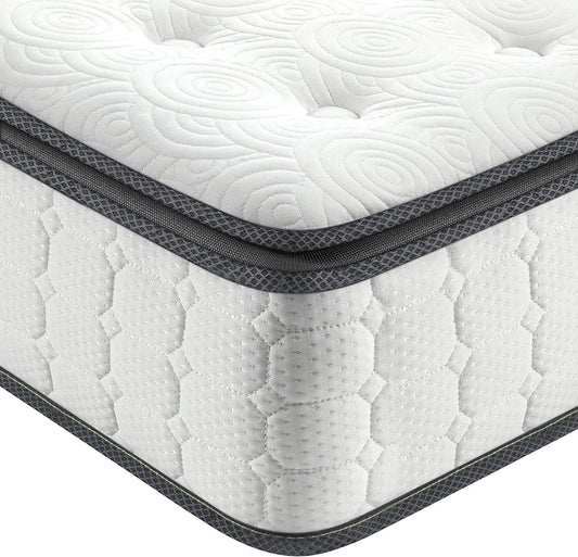 Colchón individual híbrido de 12 pulgadas en una caja, colchón de espuma