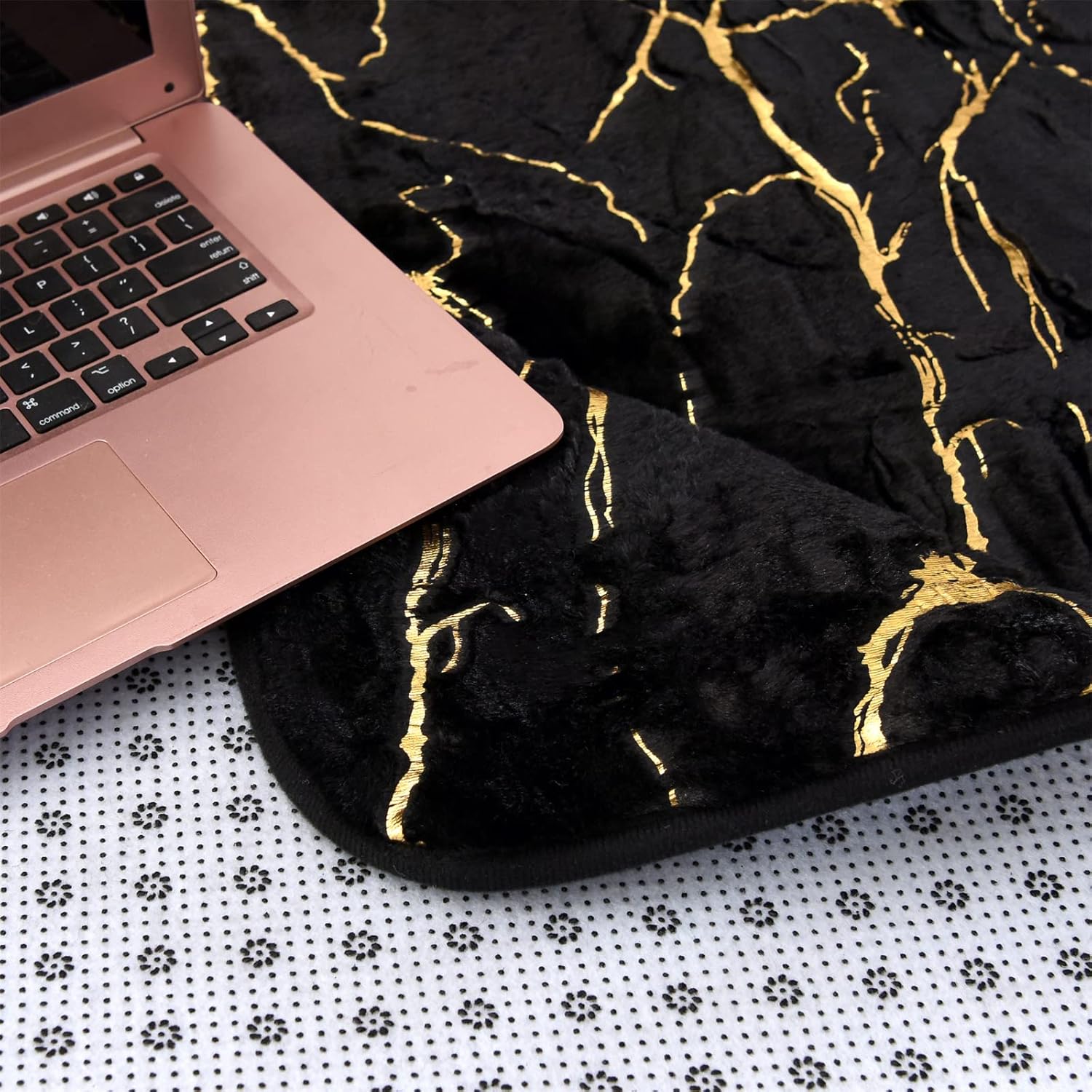 Alfombra suave de bronce metálico, para cuarto de bebé, para el cuarto del