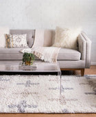 Rugs.com Athena Shag Collection Alfombra  8 x 10 pies, alfombra de pelo marfil...