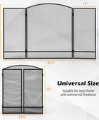 IRONMAX Pantalla para chimenea, plegable, 3 paneles, decorativa, para chimenea...