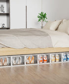 Almacenamiento de zapatos, paquete de 12 organizadores de zapatos grandes para...