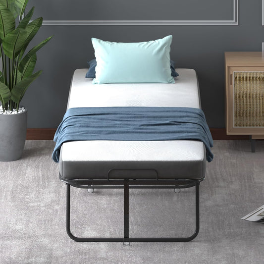 Cama plegable con colchón para adultos, camas de invitados plegables portátiles