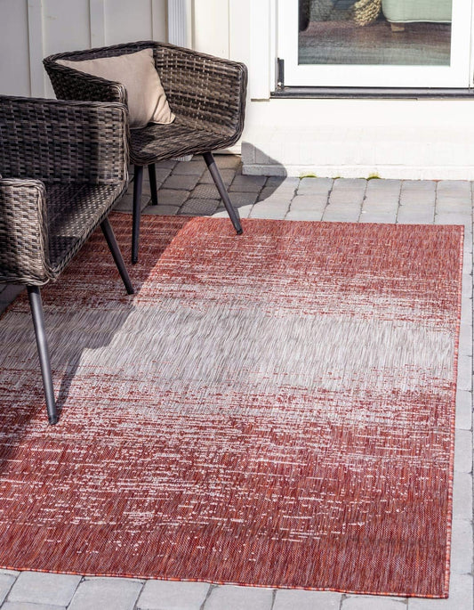 colección Outdoor Modern Tapete para exteriores en color degradado (4 pies 1
