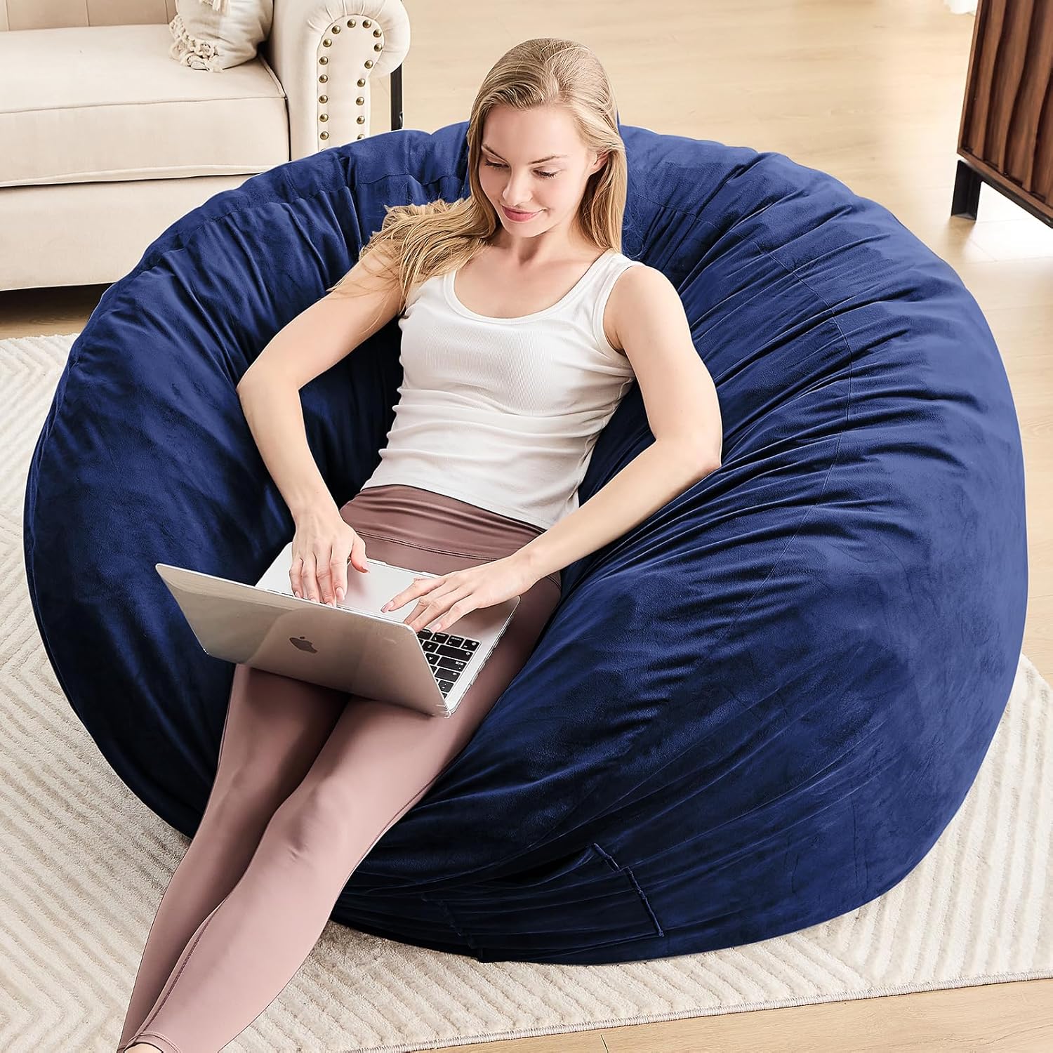 Puf para adultos  Mueble de espuma viscoelástica  Sofá para niños y...
