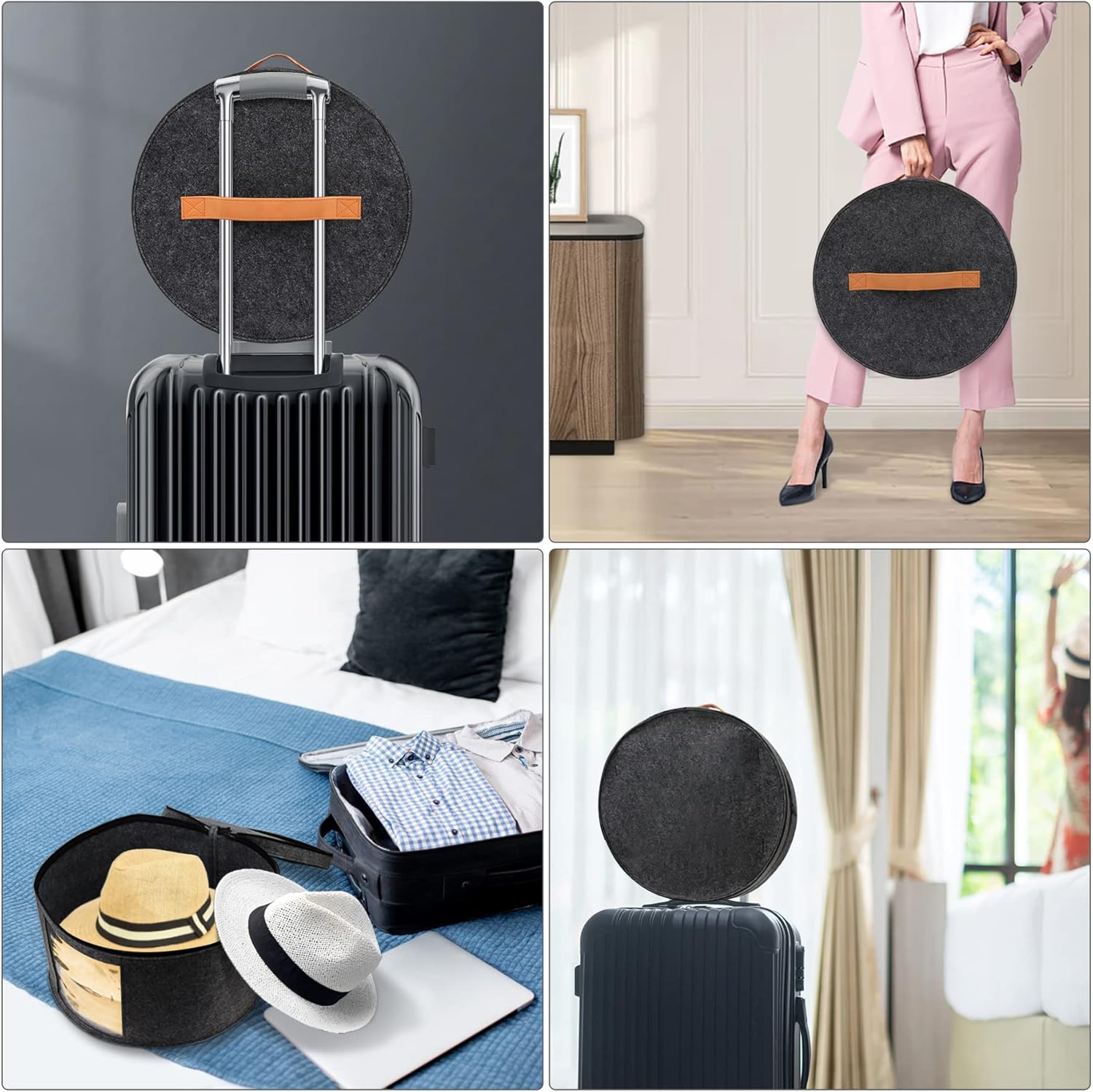 Caja de almacenamiento grande para sombreros para mujeres y hombres,