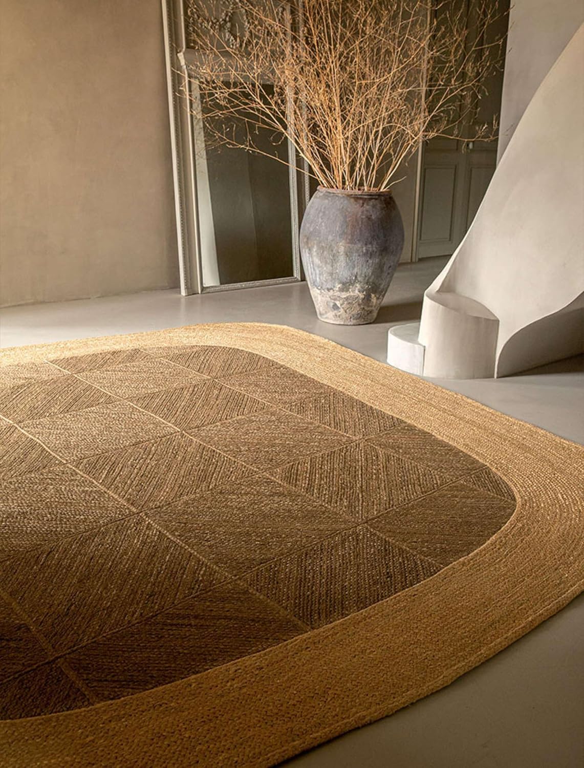Collection - Alfombra de pasillo de 3 x 10 pies, alfombra de yute natural...