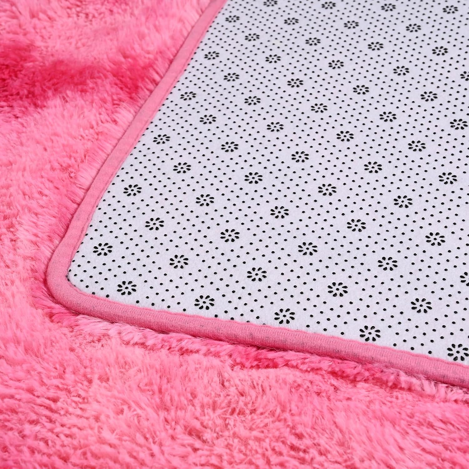 Vocrite Alfombra de área rosa para dormitorio de niñas, alfombras peludas para...