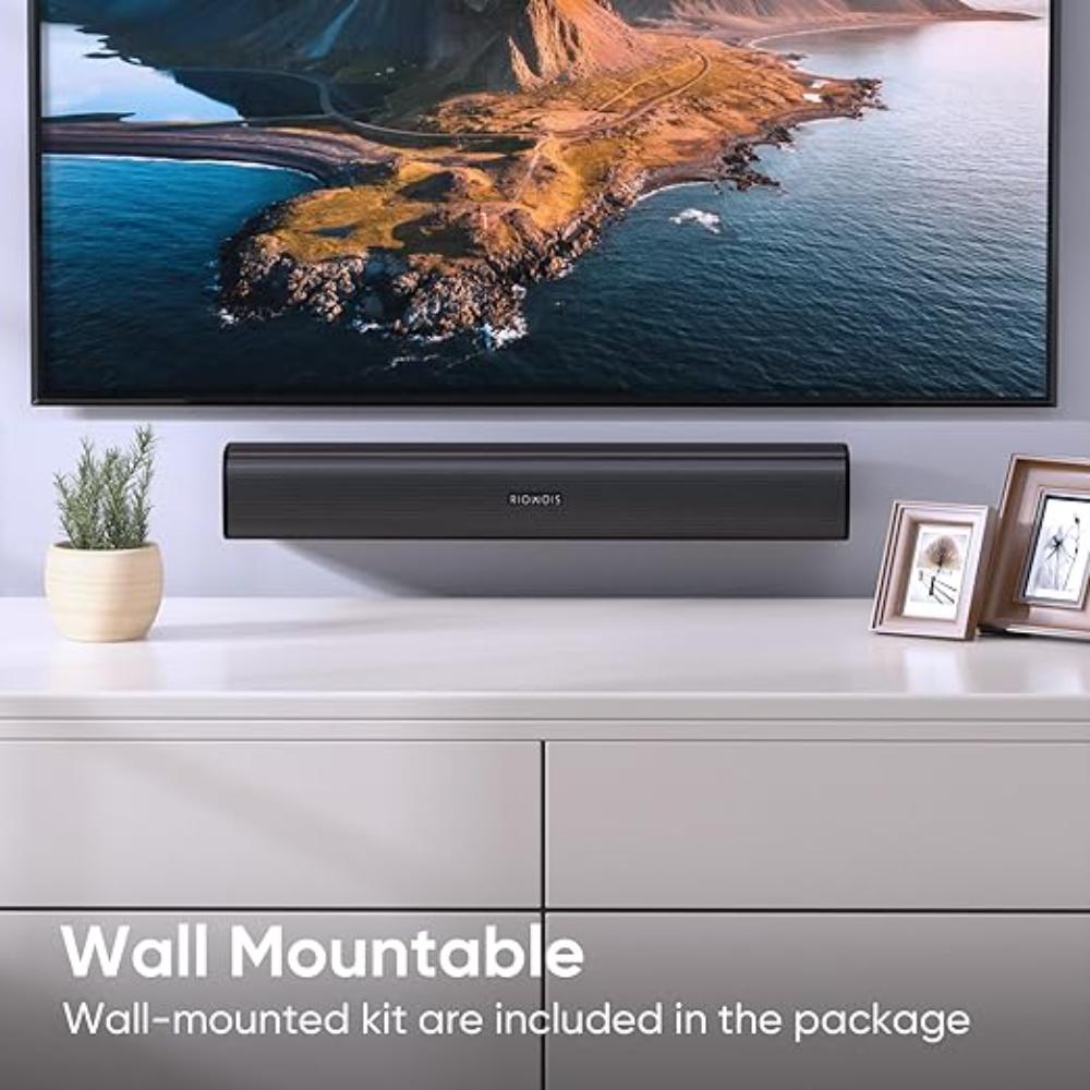 Barra de sonido para Smart TV, diseño compacto y fácil de configurar