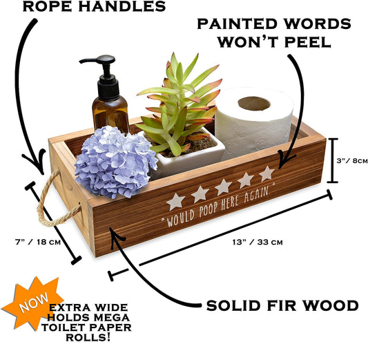 MAINEVENT Five Stars - Caja de decoración rústica, una caja con divertido...