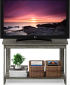Furinno Beginning - Soporte para TV, color gris roble francés, 15.59 x 35.04 x...