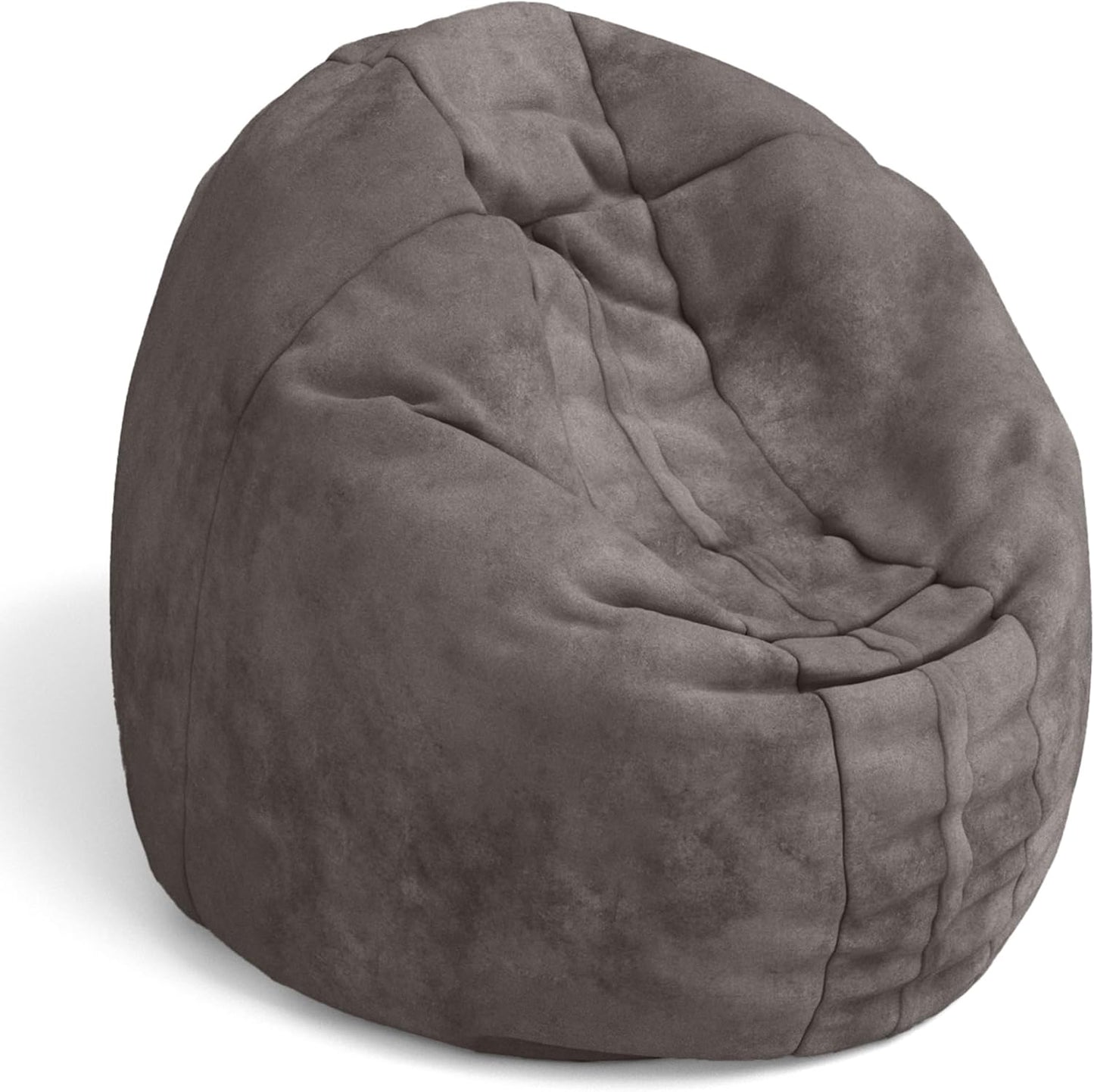 Bean Bags Cocoon Junior Puf de microgamuza para niños, 4 pies, color carbón