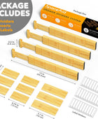 SpaceAid Separadores de cajones de bambú con insertos y etiquetas,...