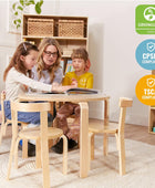 ECR4Kids Bentwood - Juego de mesa redonda y silla curvada, muebles para niños,...