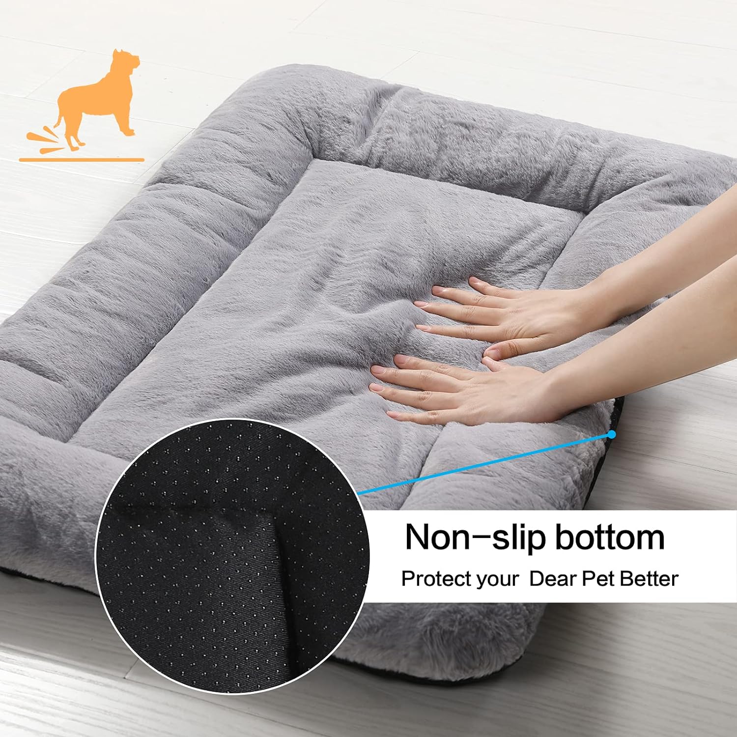 Cama para perros medianosmedianos, apta para metal, ultrasuave, lavable y...