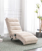 HomSof Silla de interior sin brazos con masaje, tumbona larga moderna con patas...