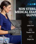 Guantes desechables, guantes de nitrilo gris XL, 200 unidades, guantes médicos