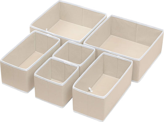 Simple Houseware Caja de almacenamiento plegable de tela para vestidor y cajón,...