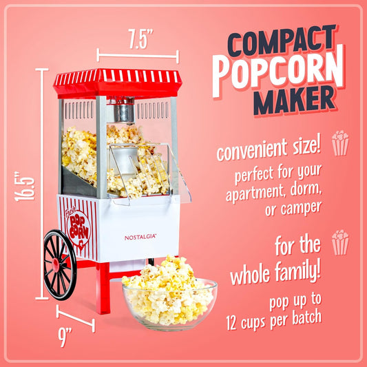 Nostalgia Máquina vintage para hacer palomitas de maíz de aire caliente, hace...