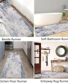 famibay Alfombra de pasillo de 2 x 6 pies con respaldo de goma, moderna...