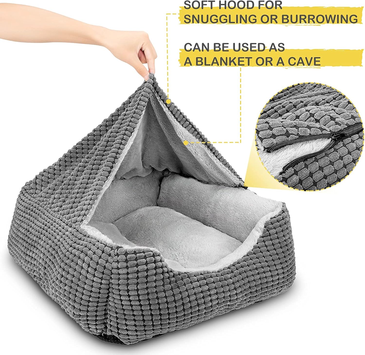 GASUR Camas para perros grandes, medianos y pequeños, manta rectangular con...