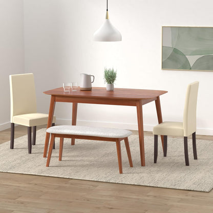 SIMPLIHOME Acadian Transitional Parson - Silla de comedor (juego de 2) en piel...