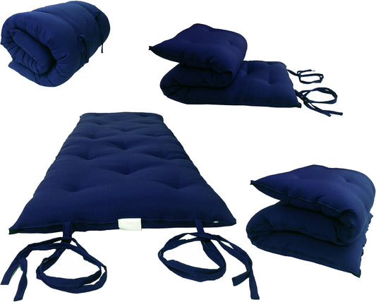D&D Futon Furniture Colchón tradicional japonés de futón rodante, cama plegable...