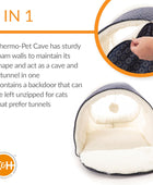 K&H Pet Products Thermo-Pet Cave - Cama para gatos con calefacción, color azul...