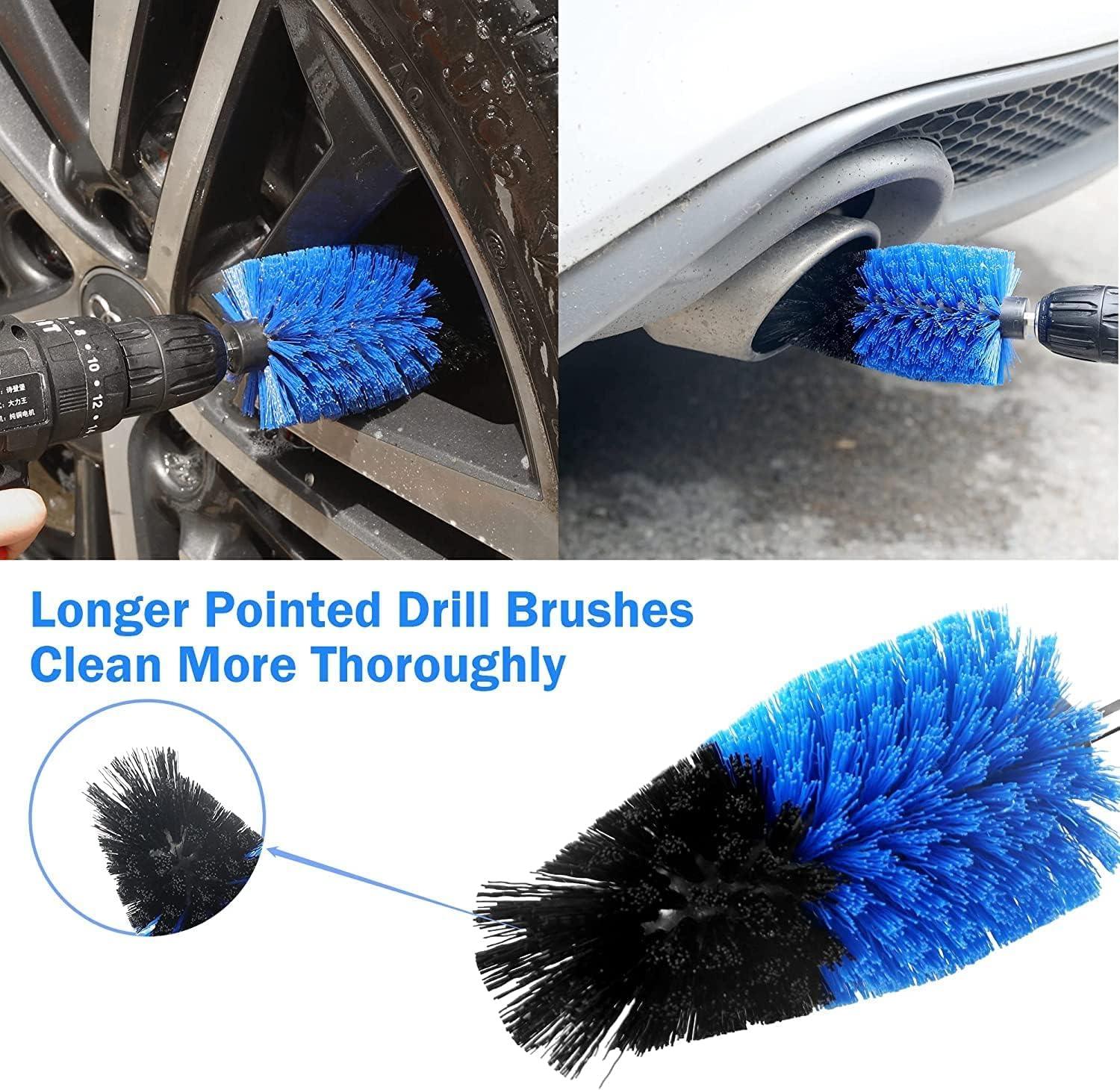 7 Pcs Drill Brush Set All Purpose Power Scrubber Cleaning Kit with Extend