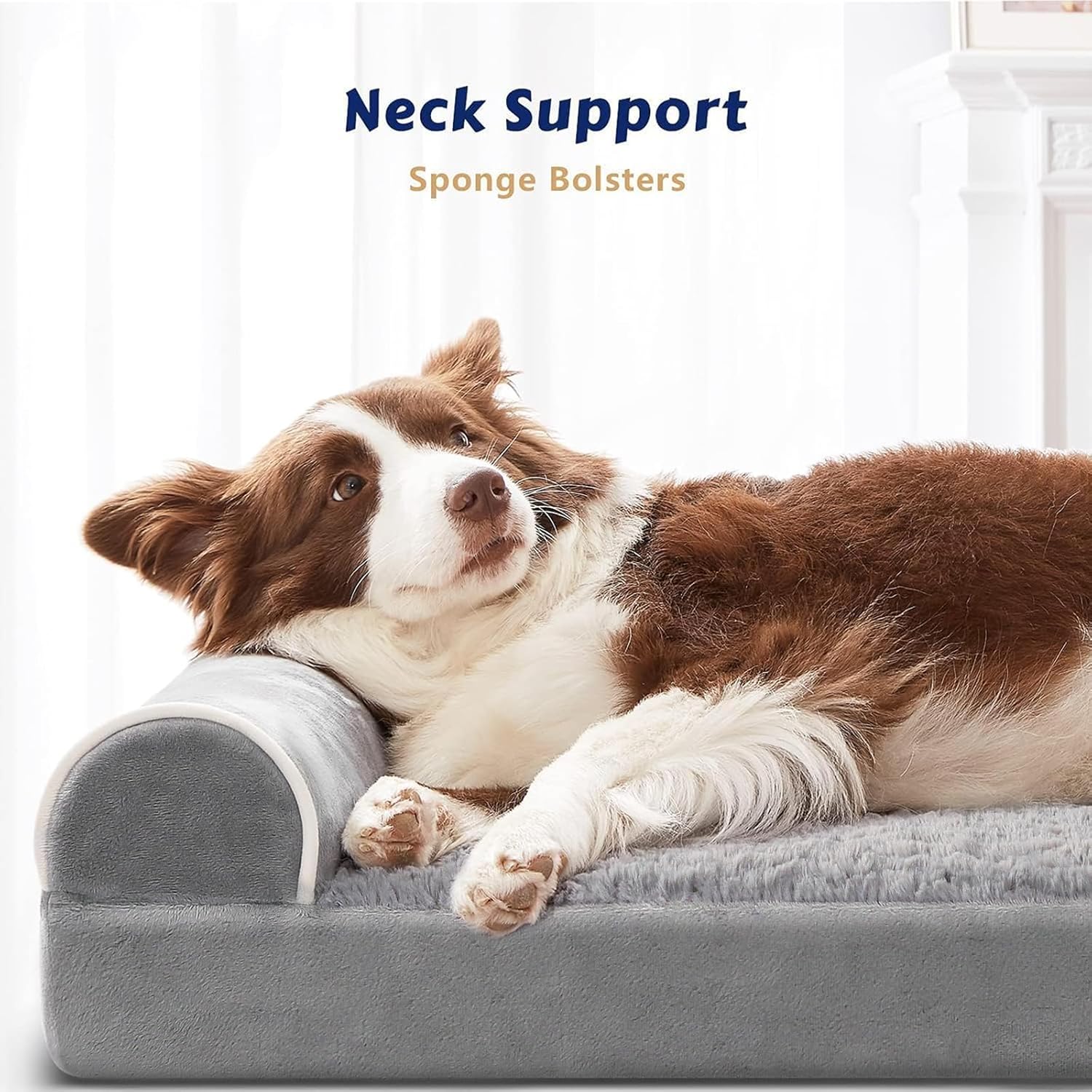 Camas ortopédicas para perros de tamaño mediano, sofá cama para mascotas con...