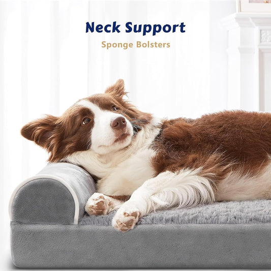 Camas ortopédicas para perros de tamaño mediano, sofá cama para mascotas con...