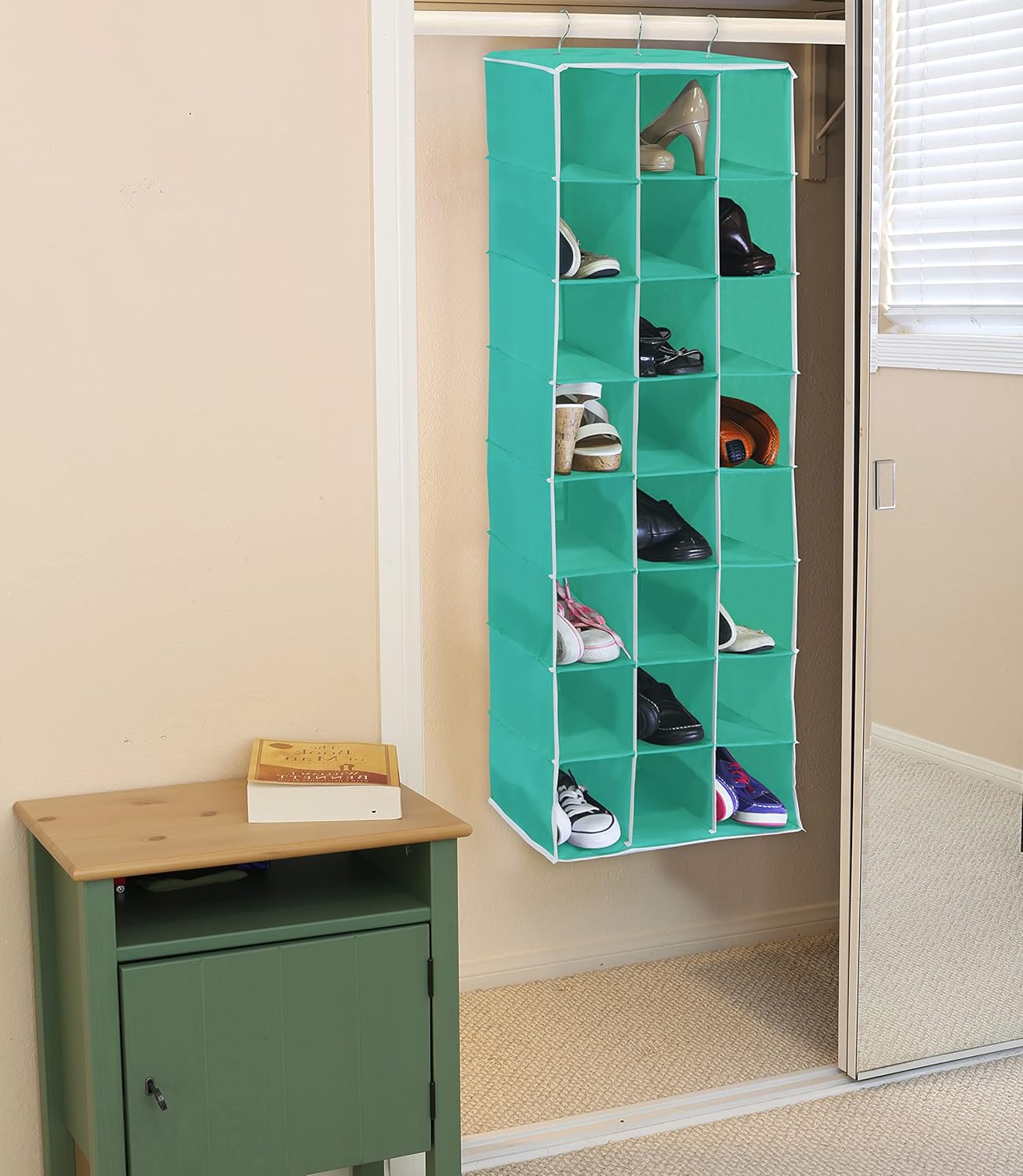 Simple Houseware Organizadores colgantes de armario con estantes de zapatos de...