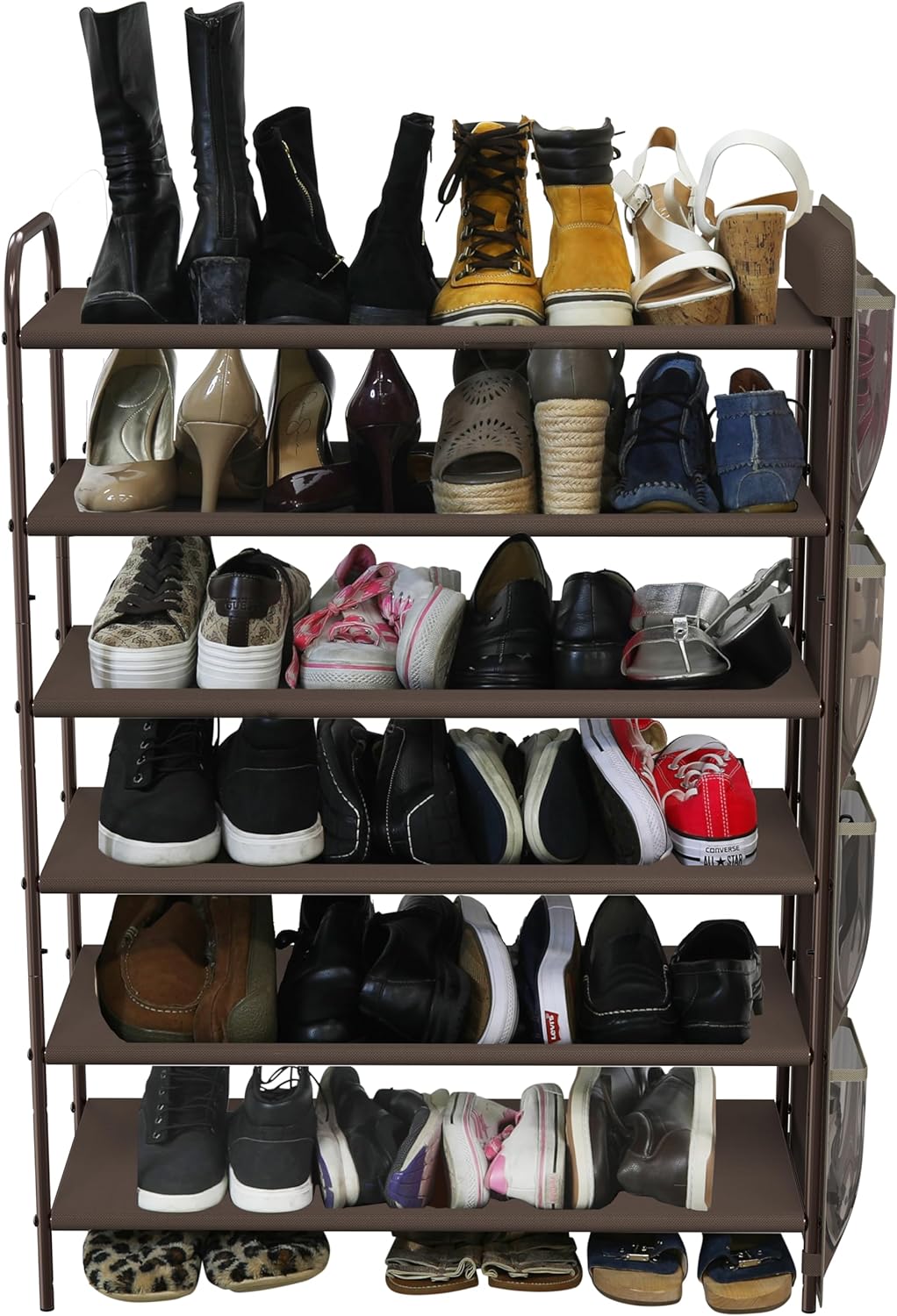 Simple Houseware Organizador de almacenamiento para zapatos de 6 niveles con...