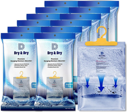 Dry & Dry Paquete de 12 deshumidificadores absorbentes de humedad de primera...