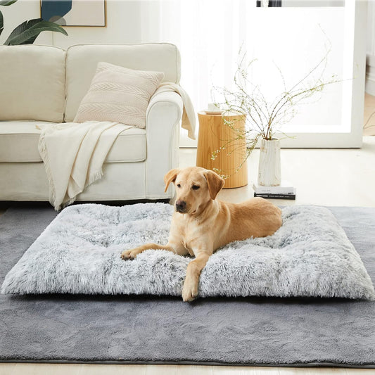 BFPETHOME Camas para perros grandes, cama de felpa para perros, mullida y...