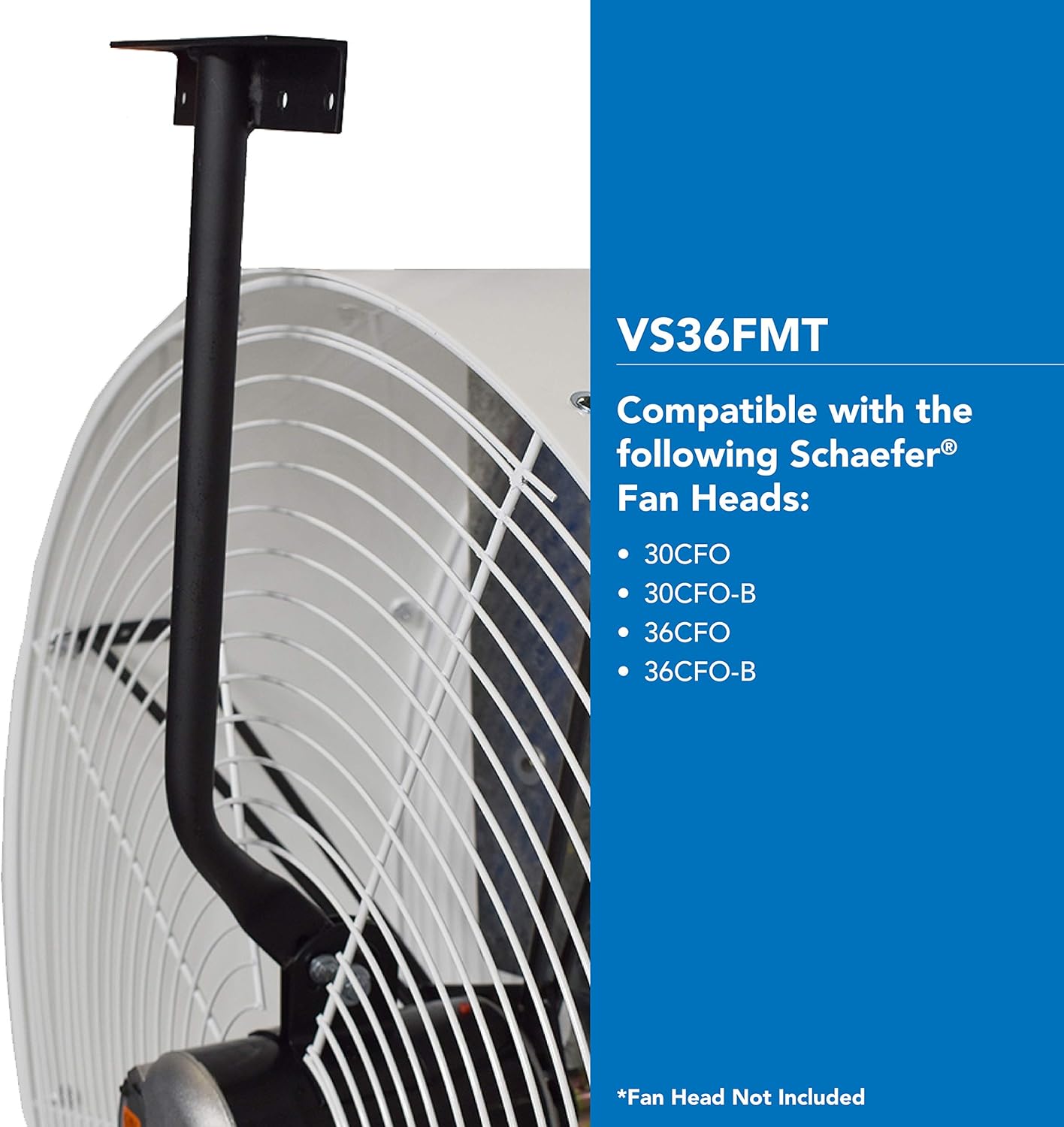 Schaefer VS36FMT - Ventilador de techo de 18 pulgadas en forma de T para...