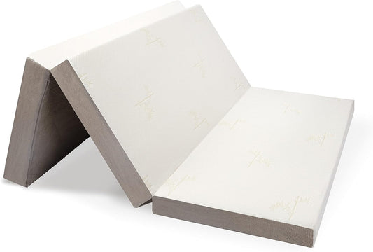 Colchón plegable en tres partes con funda lavable (73 x 52 x 4 pulgadas)