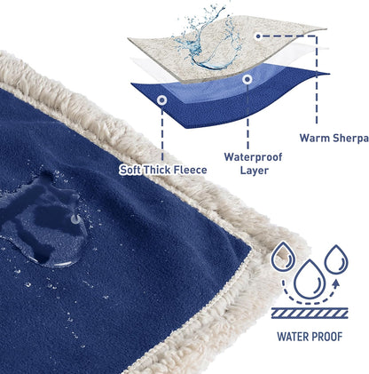 Manta impermeable y a prueba de orina para perros manta suave, reversible y a