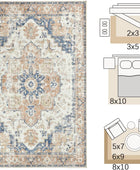 jinchan - Alfombra persa para interiores, con estampado, color naranja,...