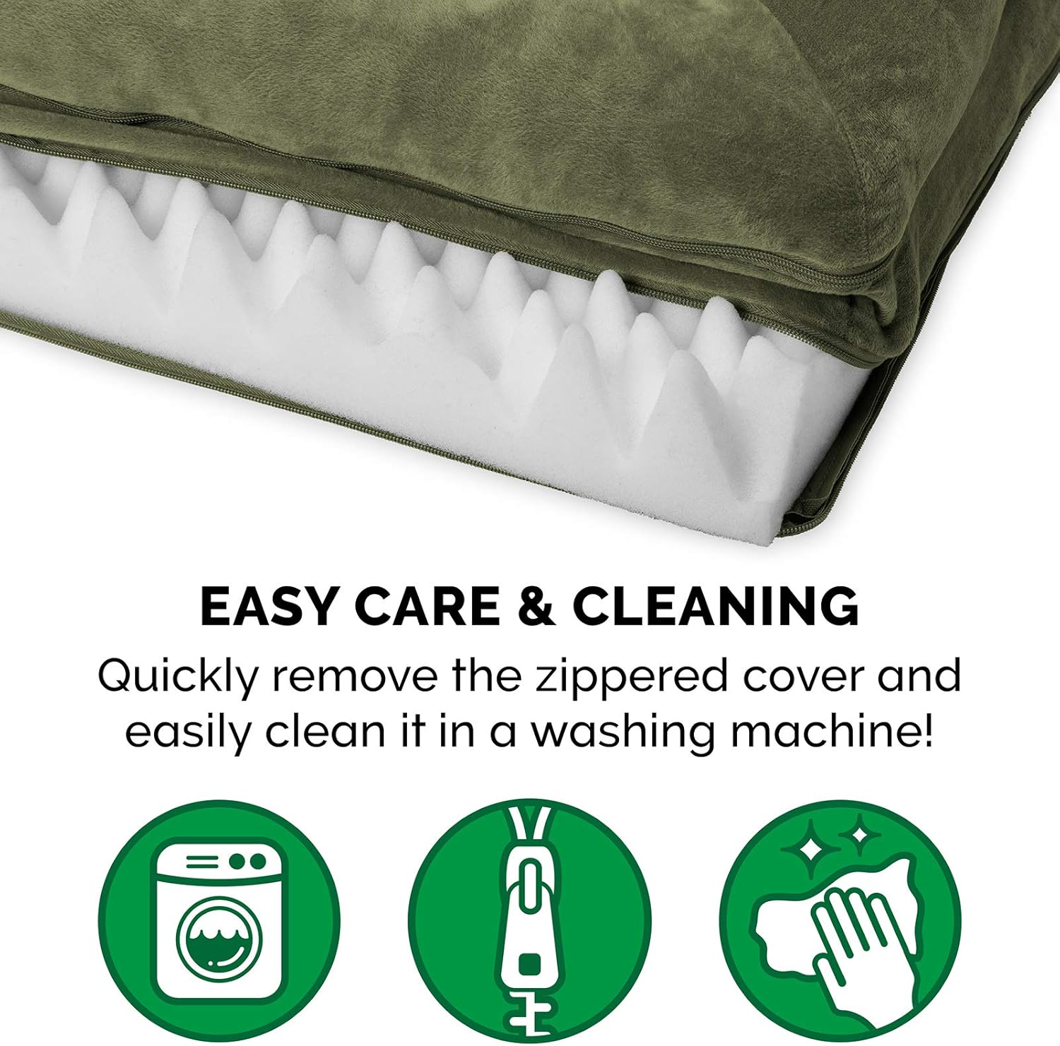 Cama ortopédica de espuma para perros, de pelo sintético y terciopelo, con