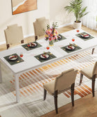 Mesa de comedor para 6-8 personas, mesa de comedor rectangular de cocina de 78