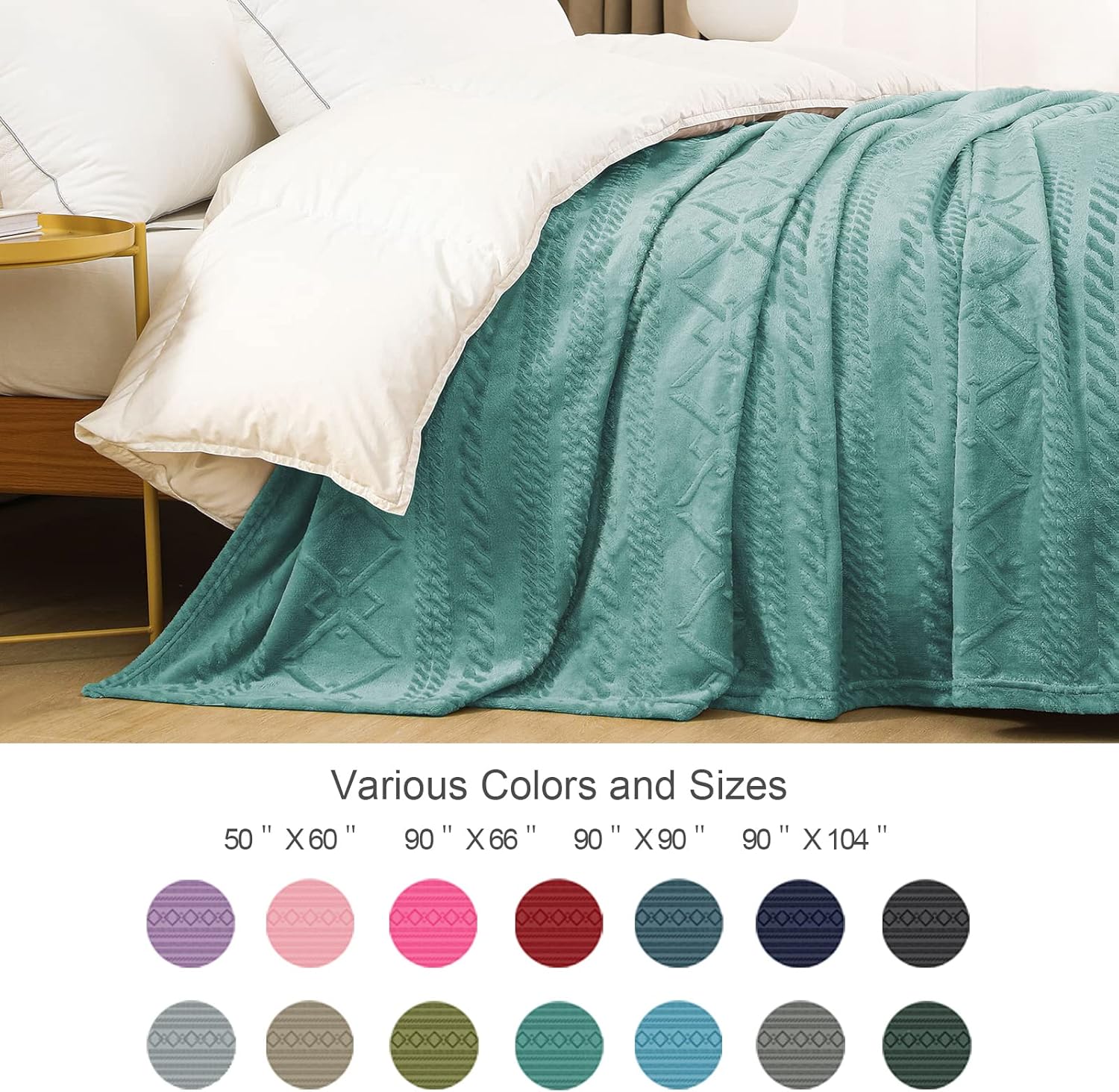 Exclusivo Mezcla Manta suave para sofá, manta de franela polar de 50 x 60...