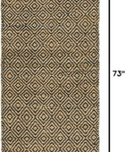 Unique Loom Alfombra trenzada colección de yute - Assam (2' 7