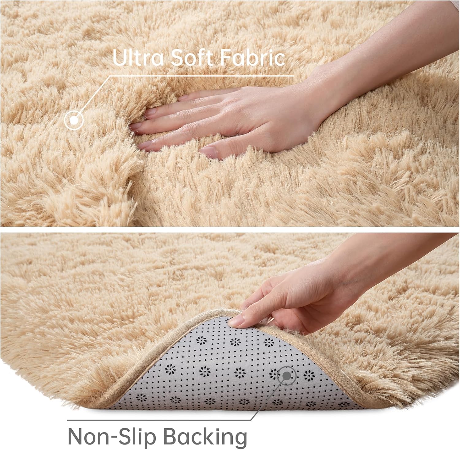 Toneed - Alfombra suave y moderna para dormitorio de niños y niñas, dormitorio...